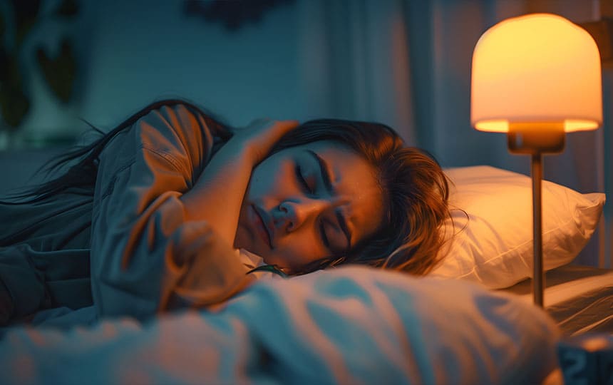 Femme rêvant d'un défunt