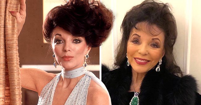 Joan Collins dans une tenue glamour des années 80