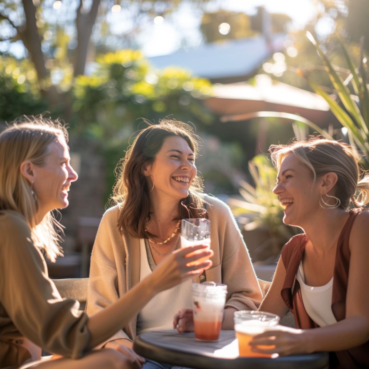 Femme souriante et libérée