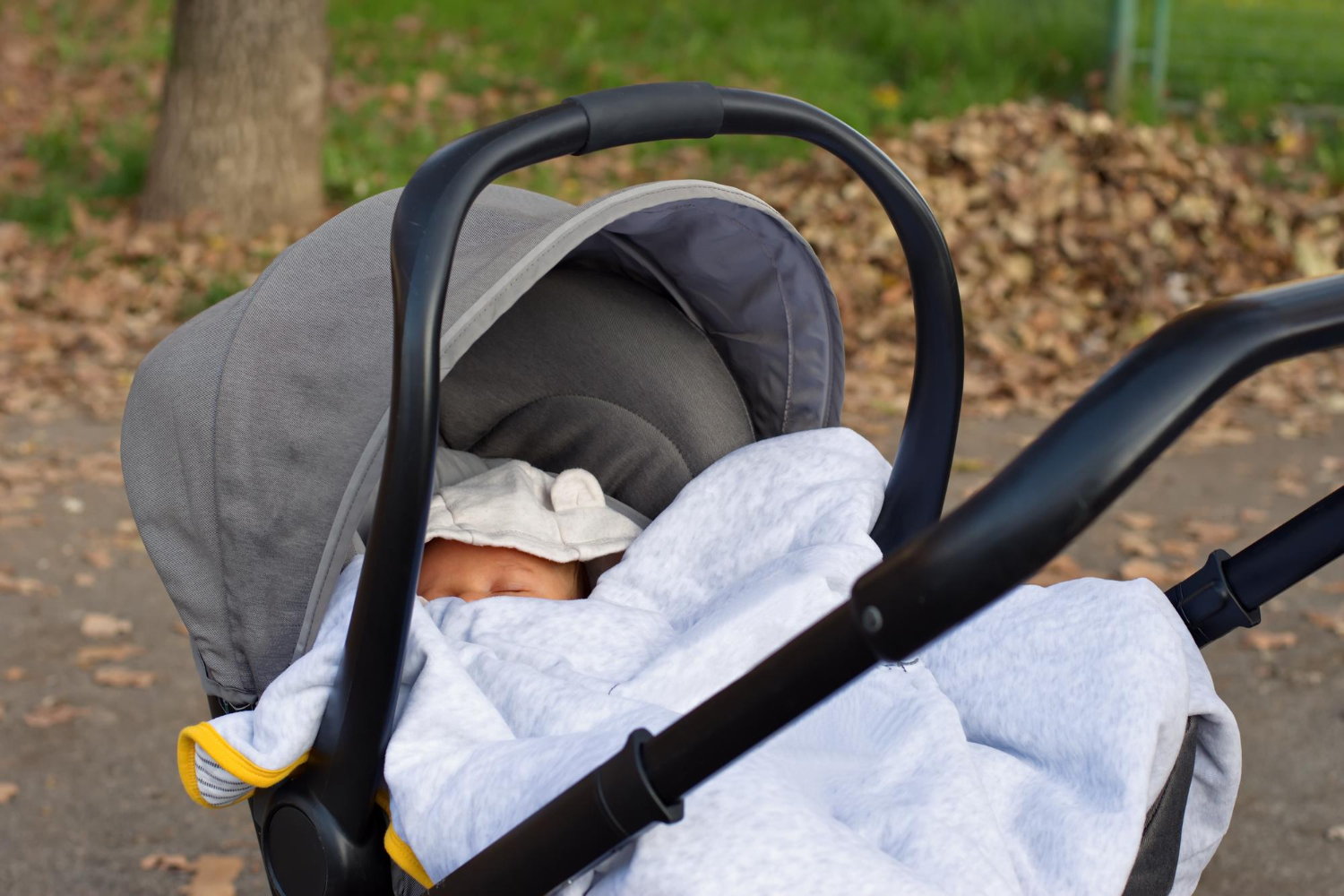 Poussette avec bébé nouveau-né