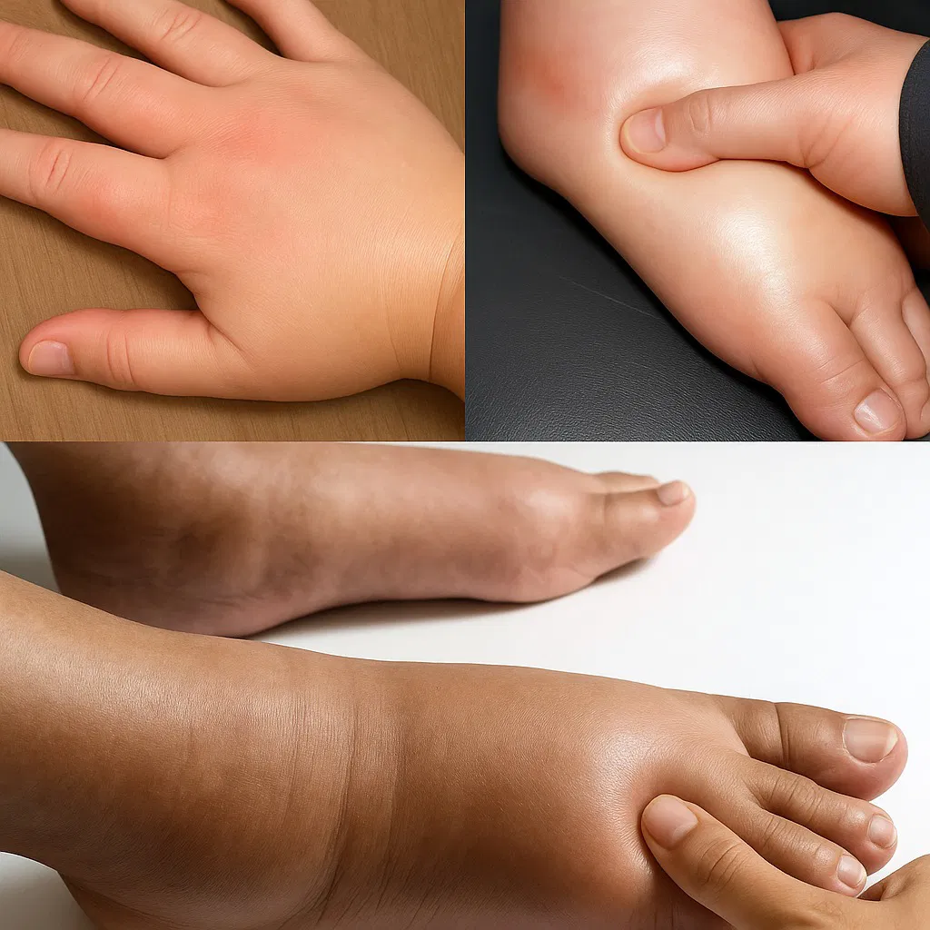 Mains et pieds enflés