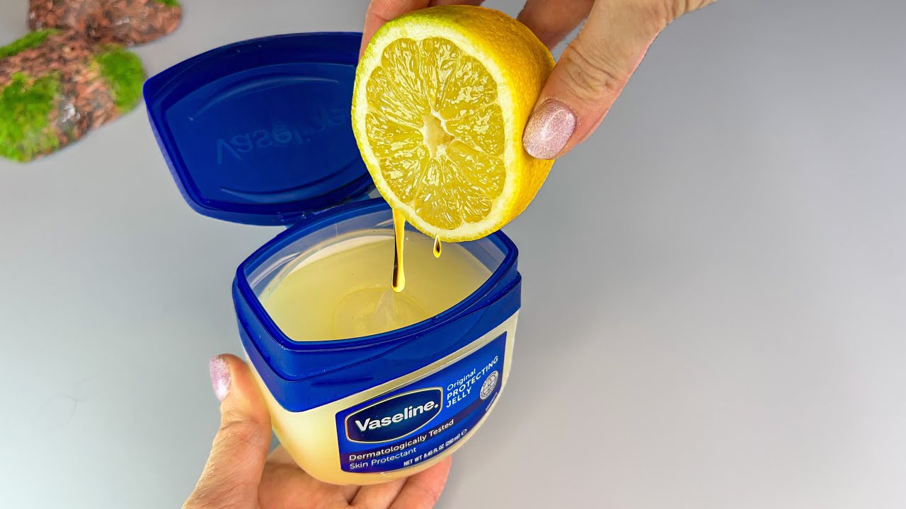 Recette étape par étape du mélange vaseline et citron