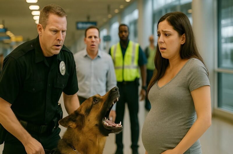 Chien policier donnant l'alerte à ses collègues