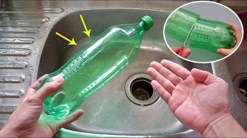 Bouteille transformée en filtre suspendu