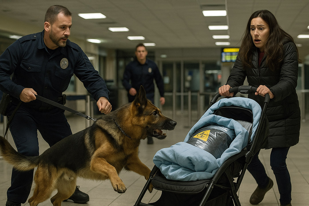Chien policier en action