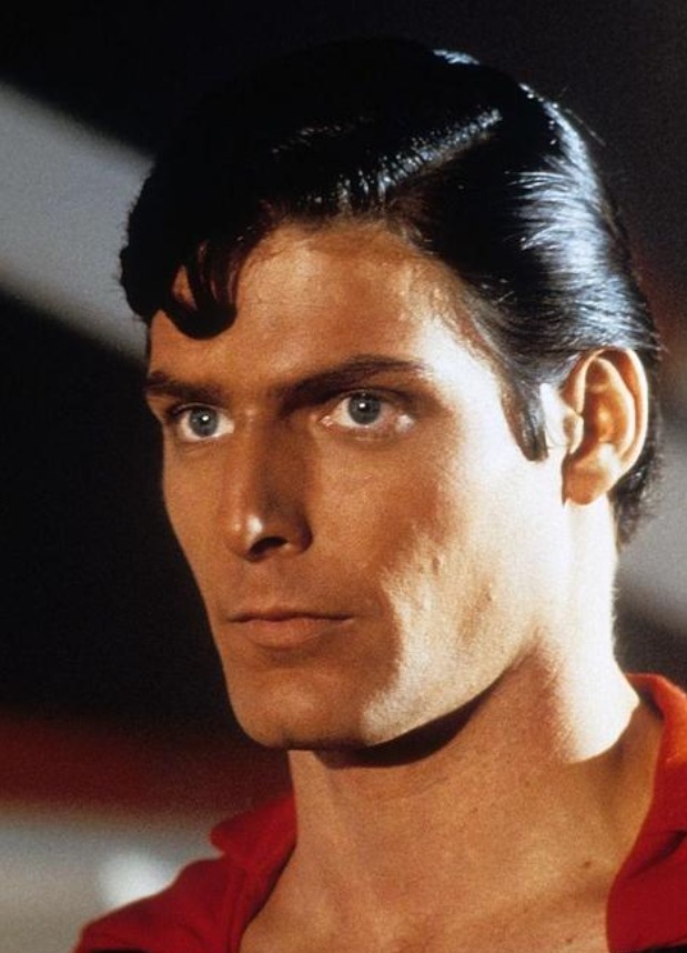 Christopher Reeve en Superman avec son sourire caractéristique