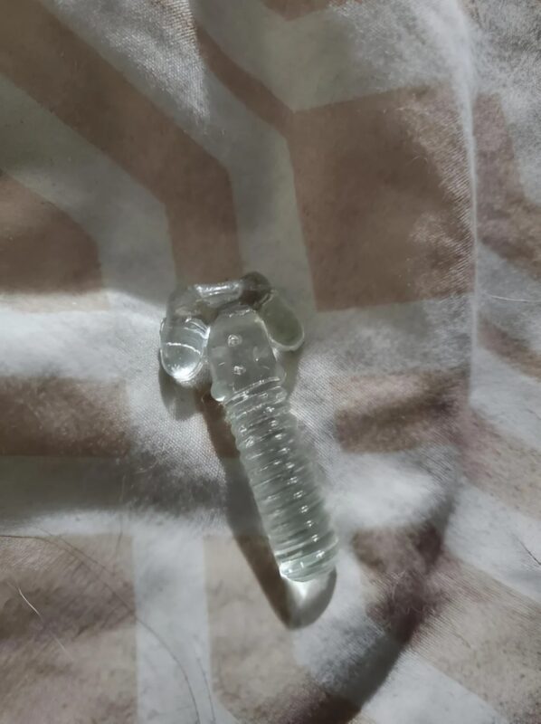 Objet en verre incurvé et translucide