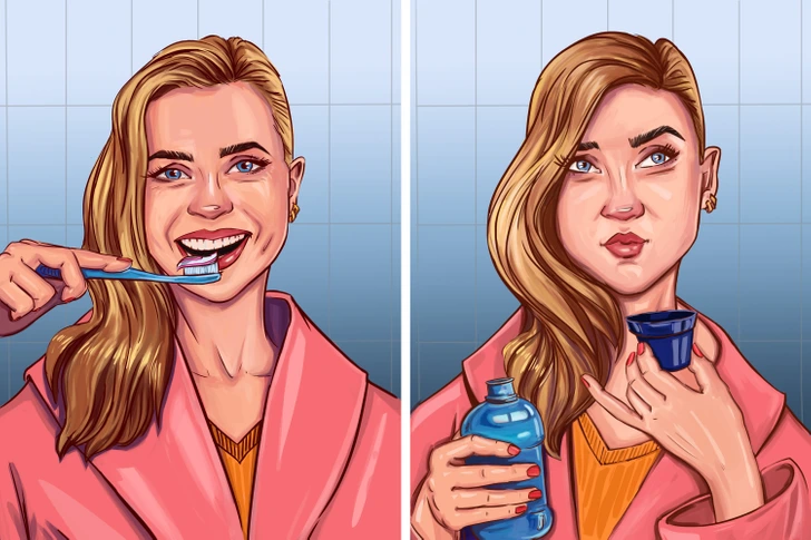 Femme effectuant un brossage dentaire minutieux