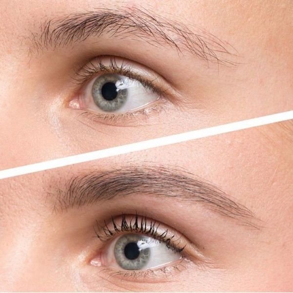 Comparaison avant-après de sourcils