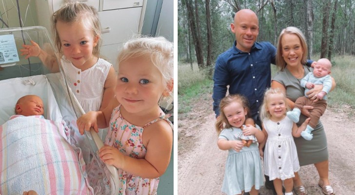 La famille réunie, partageant un moment de complicité