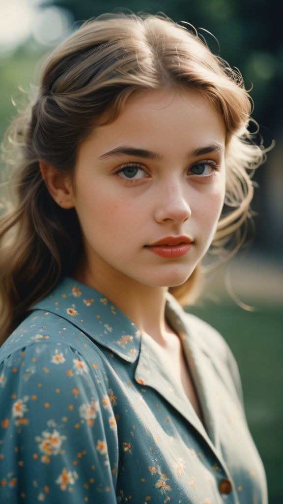Jeune enfant souriante, portant un joli headband, regardant avec curiosité et joie.