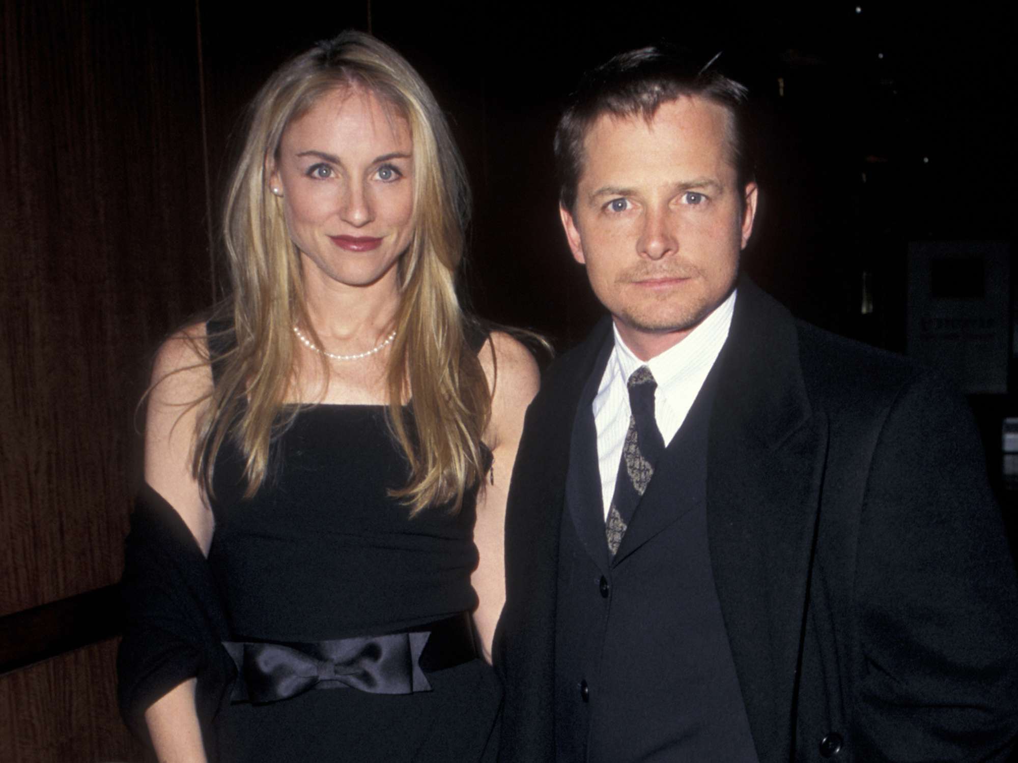 Michael J. Fox et son épouse Tracy Pollan souriants