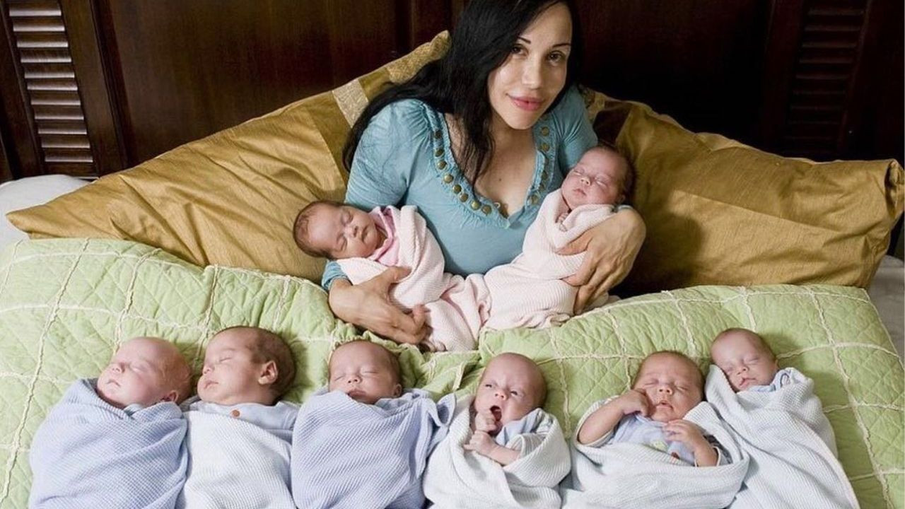 Nadia Suleman, dite Octomom, avec ses enfants